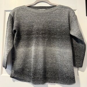 Vintage Croft & Barrow Charcoal Gray and Black Sweater Ladies Petite XS